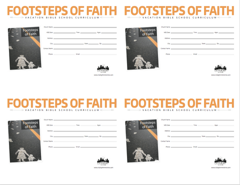 Footsteps of Faith Poster and Invitations