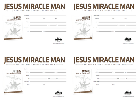 Jesus Miracle Man Poster and Invitations