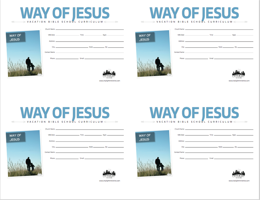 Way of Jesus Poster and Invitations